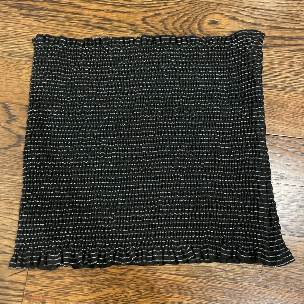 Black and Silver Tube Top